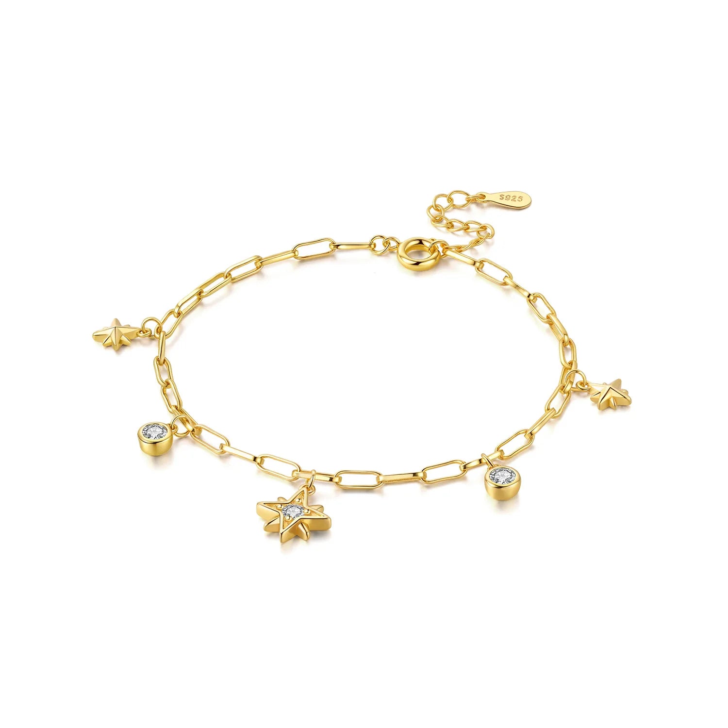 Original 925 Sterling Silver Zirconia Tennis Chain Bracelet for Women Adjustable Gold Color Hot Sale Ideal Birthday Party Gifts