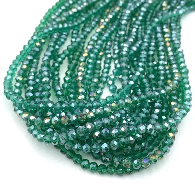 A 4mm Flat Bead Wheel Bead Loose Bead Crystal Glass Bead Bracelet Necklace Beaded Material DIY Jewelry Accessories