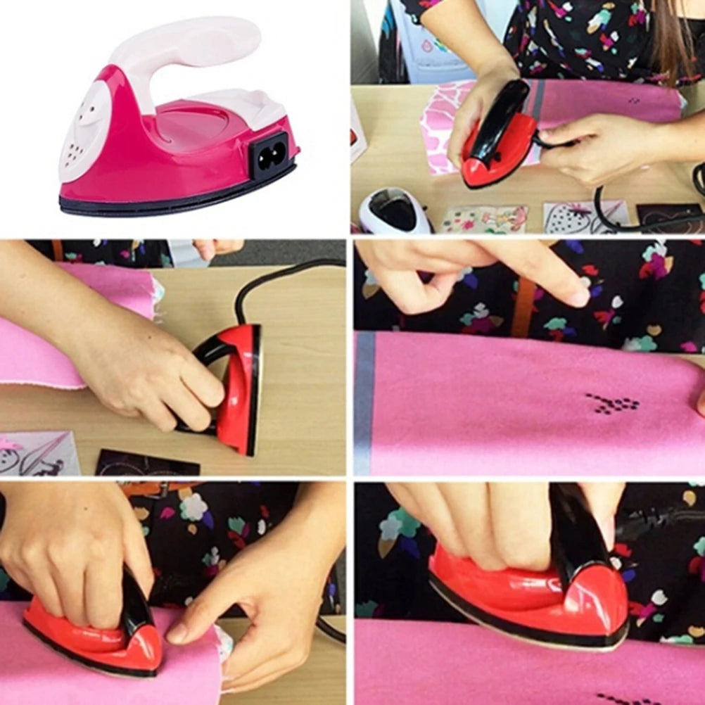 Mini Craft Iron Electric Iron Portable Handy Heat Press Diy Small Iron For Ironing Clothes Laundry Appliances Plug