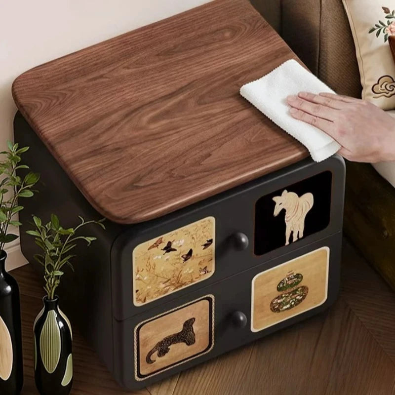 Simple Bedroom Bedside Table Luxury Nordic Storage Unique Drawers Bedside Table Trendy Organizer Mesa De Noche Home Furniture