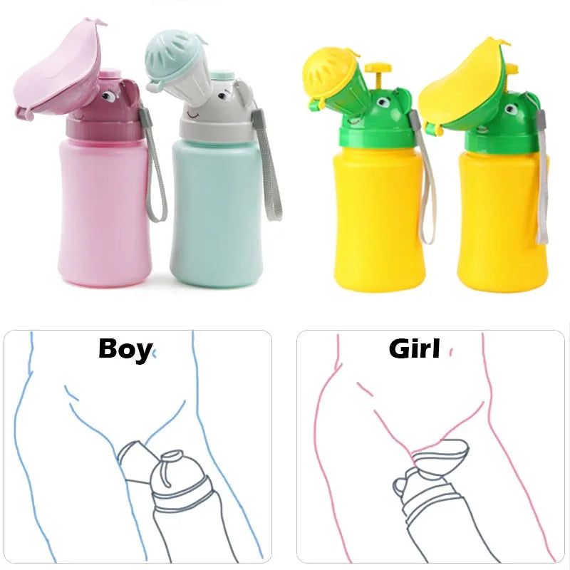 Emergency Portable Kids Urinal Outdoor Car Travel Shrinkable Toilet Pee Bottle 600/750ml Anti-leakage Boy Girl Training Potty