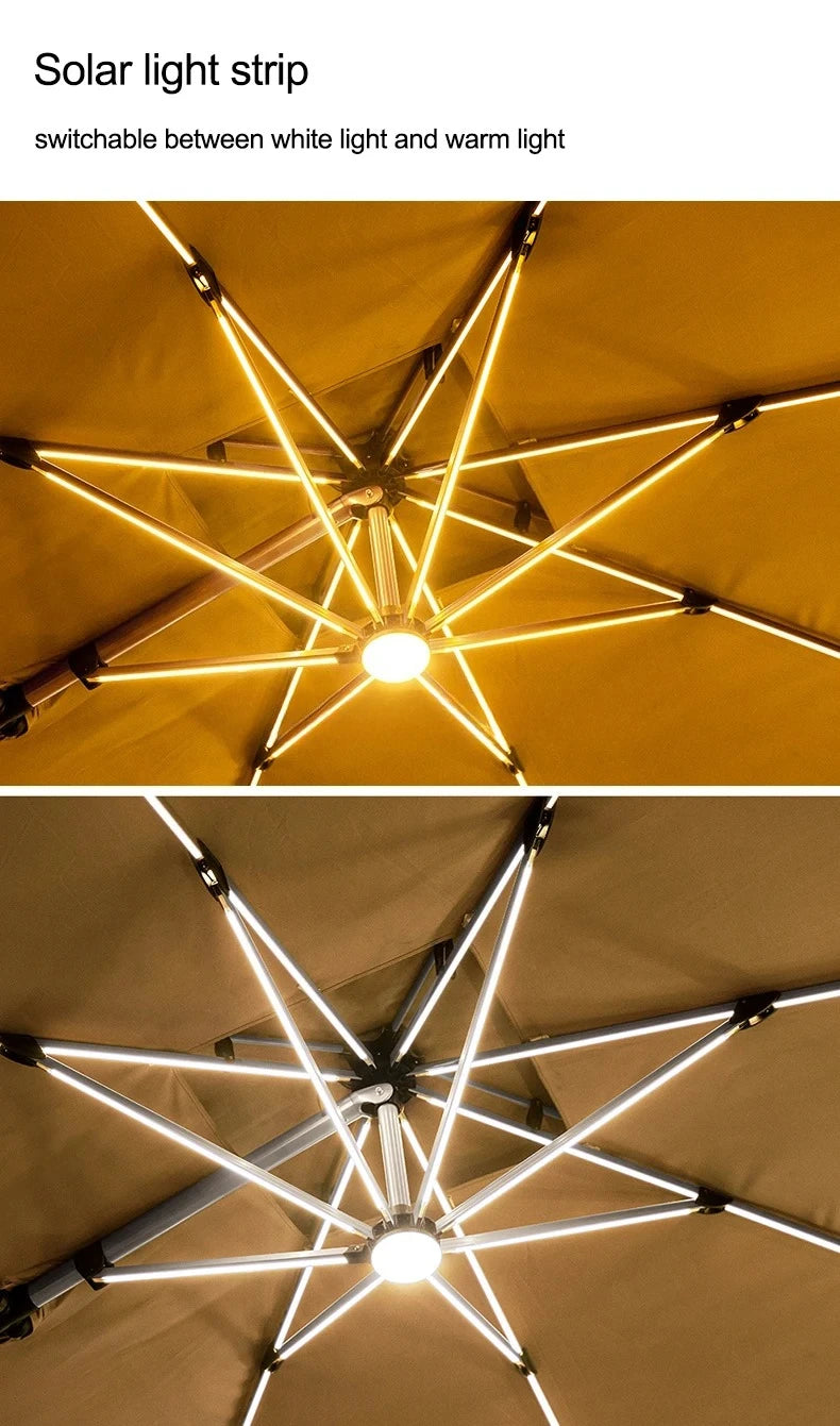 Outdoor Courtyard Umbrella, Sunshade Umbrella, Square Roman Umbrella, Large, with Base,360°Rotation Parasols Customized,3*3