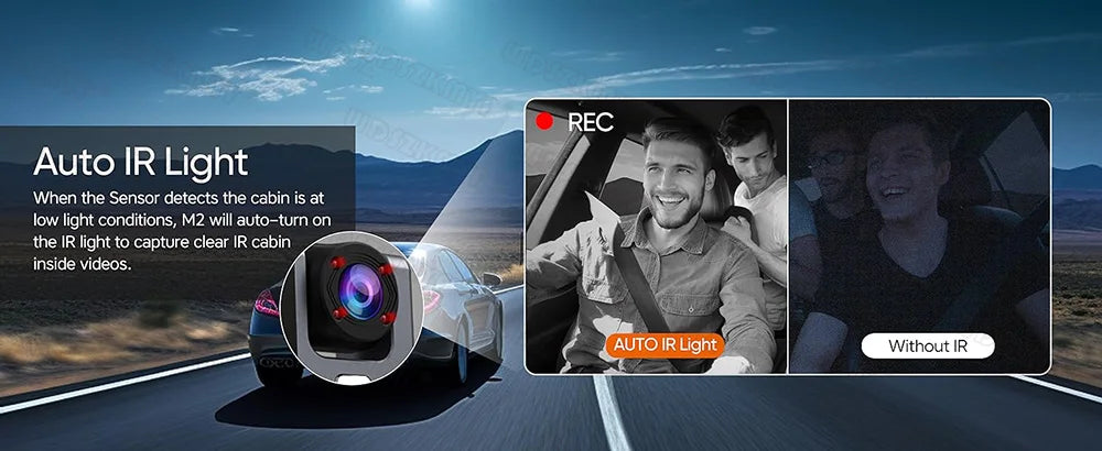 2/3Camera WIFI/NO WIFI Dash Cam Cabin Car Dvr 1080P Interior Vehicle Three Way Channel Dvrs Recorder Video Dashcam Camcorder