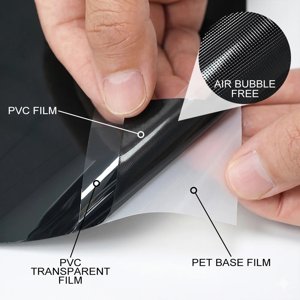 Ultra Gloss PET Piano Black Vinyl Wrap Film Sticker Auto Decoration Accessories Glossy Black Self Adhesive Vinyl Bubble Air Free car accessories accesorios para auto car decal