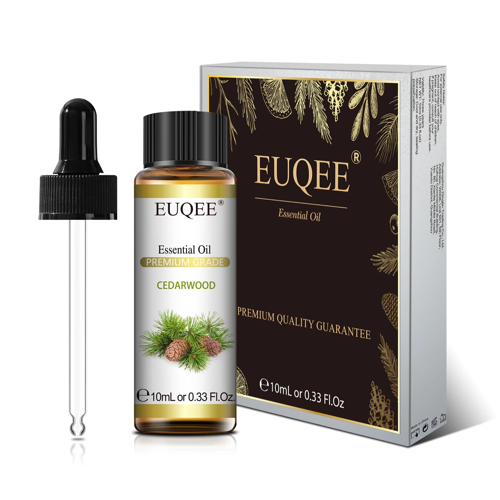 EUQEE 10ml Pure Natural Essential Oil Lavender Jasmine Eucalyptus Vanilla Sandalwood Sweet Orange Lemon Oregano Rose Fragrance