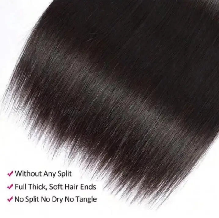 40 42 Inch Long Straight Human Hair Bundles Natural Brazilian Virgin Hair 1/3/4 Bundles Hair Extensions Double Weft Wet And Wavy