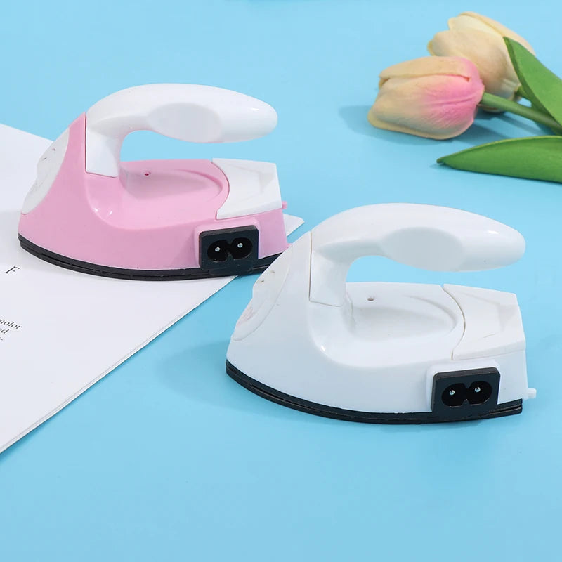 1Set Mini Craft Iron Electric Iron Portable Handy Heat Press Diy Small Iron For Ironing Clothes Laundry Appliances EU/US Plug