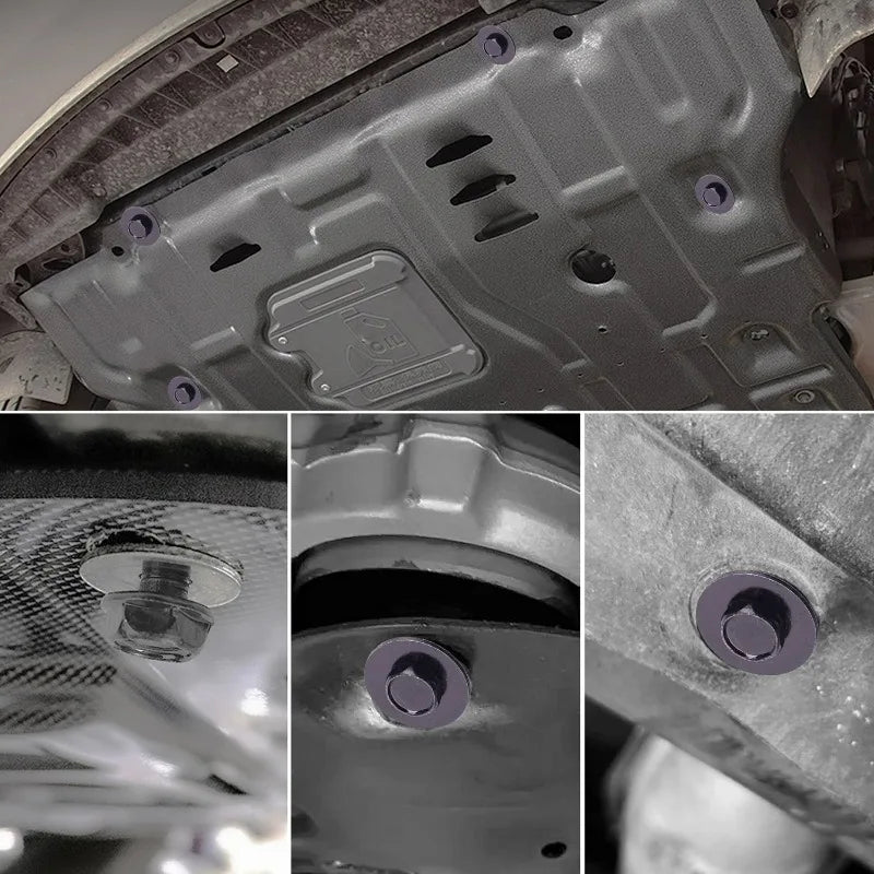 Car Fender Liner Retainer Clip M6 Engine Splash Shield Screws Hex Head Bolt Washer Auto Under Cover Bumper Guard Board Fastener