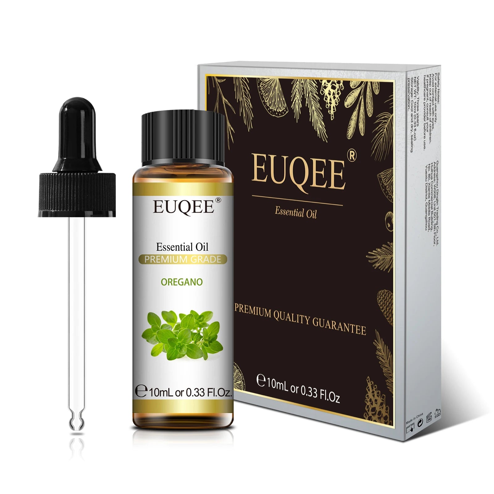 EUQEE 10ml Pure Natural Essential Oil Lavender Jasmine Eucalyptus Vanilla Sandalwood Sweet Orange Lemon Oregano Rose Fragrance