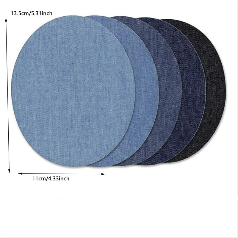 Denim Patches DIY Iron On Denim Elbow Patches Repair Pants For Jean Clothing Pants Badges Apparel Sewing Fabric NEW