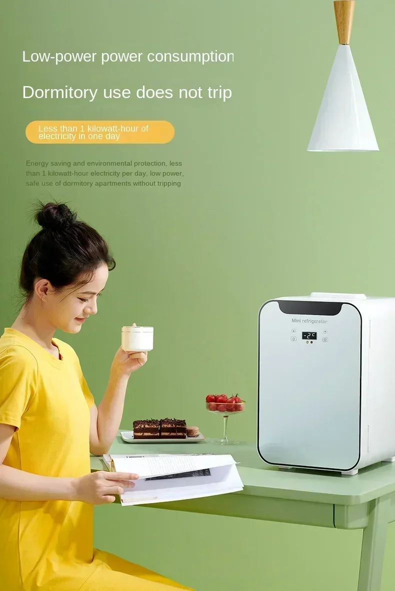 220V Mini Refrigerator Small Household Dormitory Car Mounted Refrigerator Mini Student Refrigeration Single Person Small  AG
