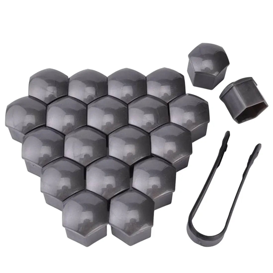 17mm/19mm/21mm 20Pcs Car Wheel Nut Caps Protection Covers Caps Auto Hub Screw Cover Black Car Tire Bolt Nut Cap Tyre Decoration