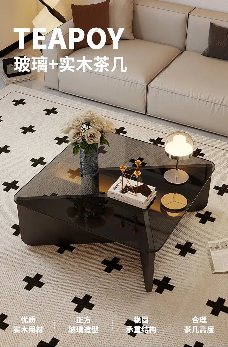 Aesthetic Coffee Table Elegant Design Glam Modern Side Table Space Premium Saving Vintage Sedentary Table Home Furniture