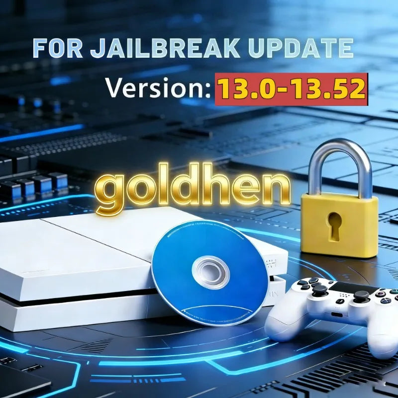 Ultimate GoldHEN for Ps4 Jailbreak Disc V9.0–12.52 Bootable Eject Payload 1-Click Boot Tool 13.0-13.02 Jailbreak Disc
