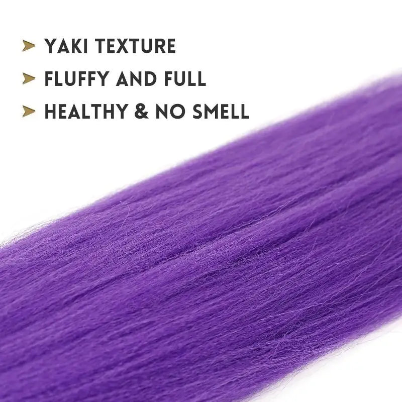 26inch Long Purple Braided KPOP Rumi Cosplay Wig Heat Resistant Synthetic Ponytail Braid Accessory