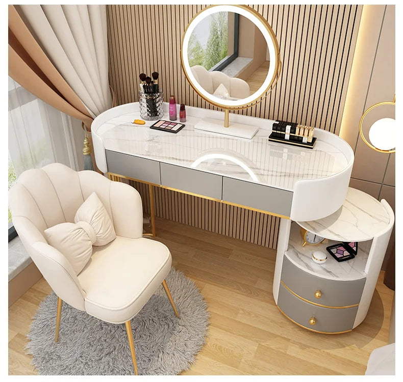 Bedroom Wooden Dressing Table Drawer Girls Led Light Standing Dressing Table Mirror Makeup Mesa De Maquillaje Rome Furniture
