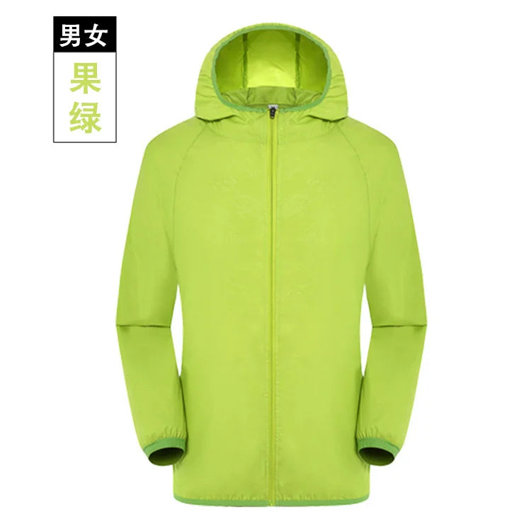 Men Women Hiking Jacket Waterproof Quick Dry Camping Hunting Clothes Sun-Protective Outdoor Sports Coat Anti UV Windbreaker