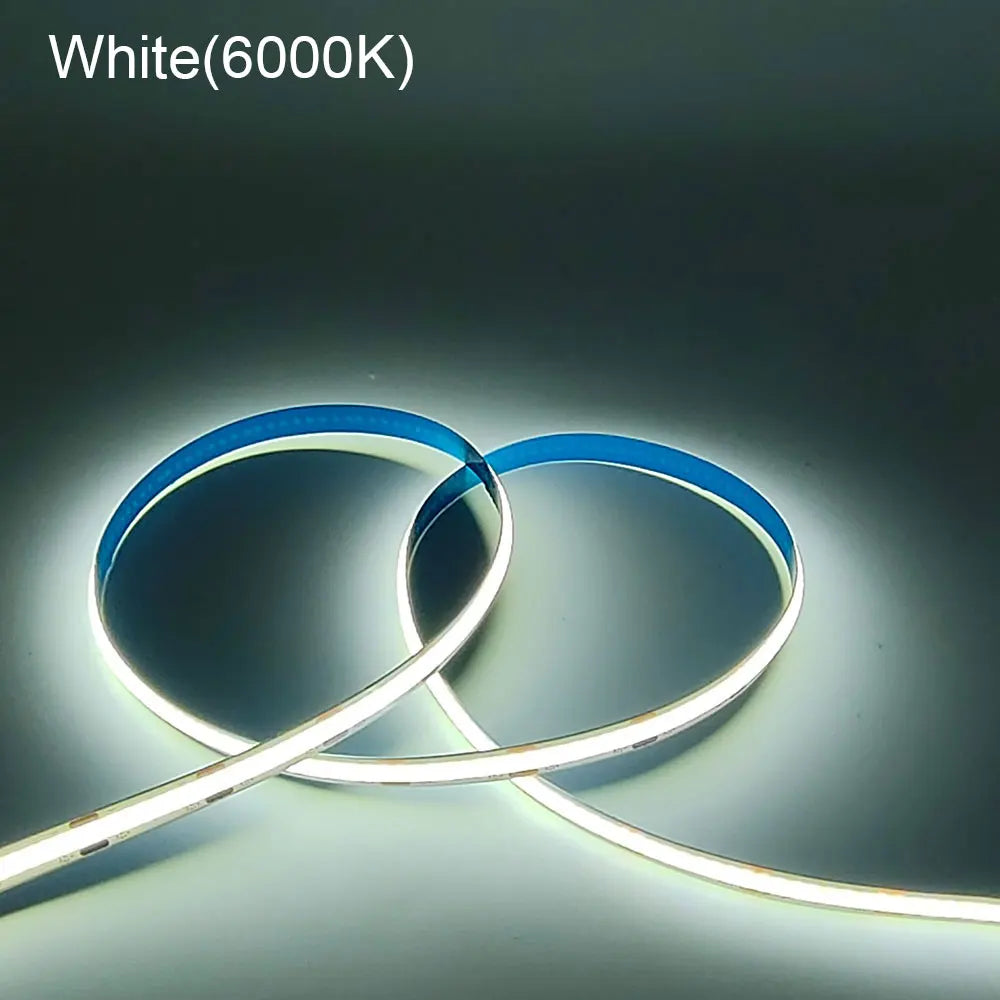 COB Led Strip Lights 12V 24V 320LEDs/m Flexible FOB LED Tape Warm Natural White Red Blue Green Yellow Pink Purple Lighting Decor