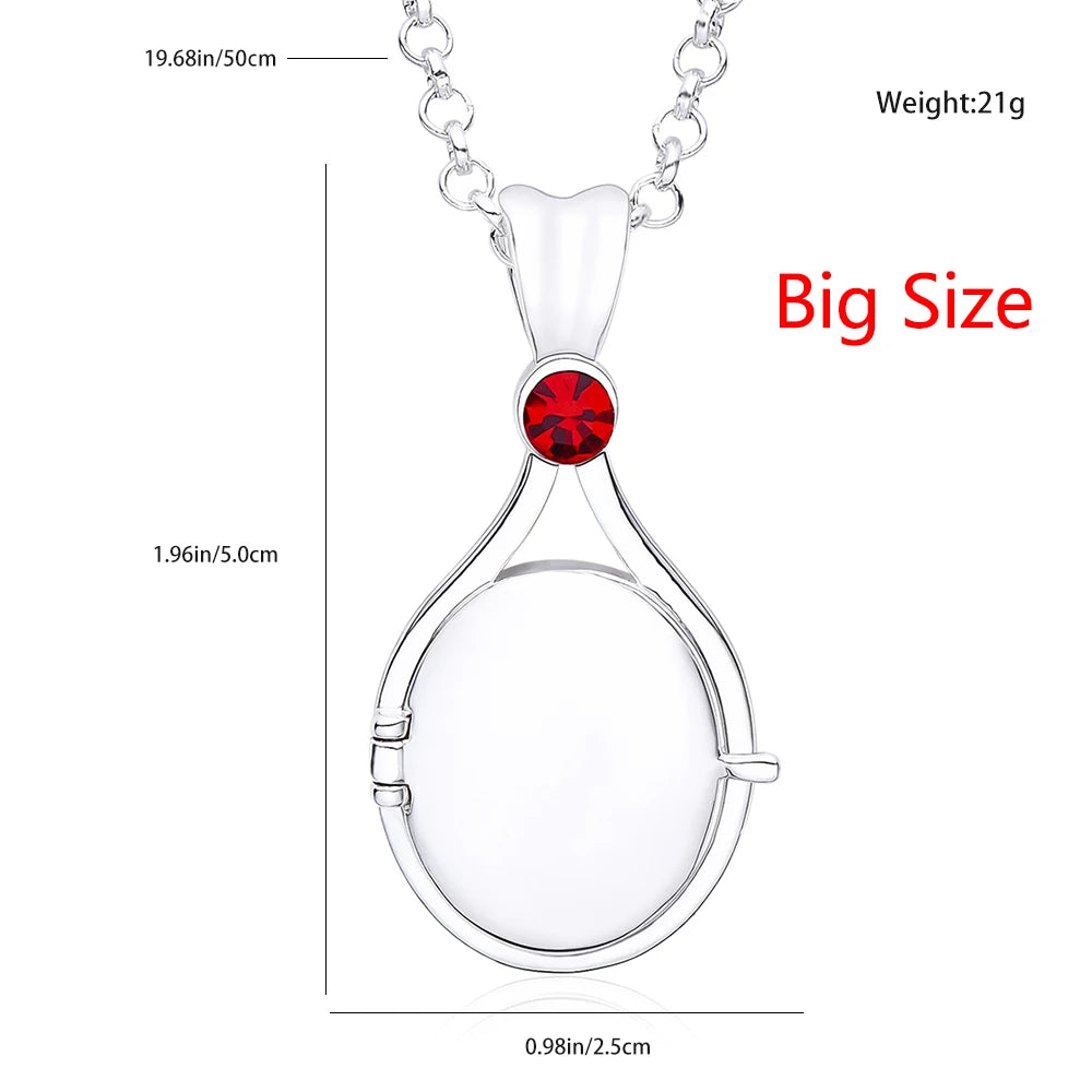 H2O Locket Pendant Necklace Mermaid Silver Color with Crystal Just Add Water Necklaces TV Movies Jewelry for Women Girls