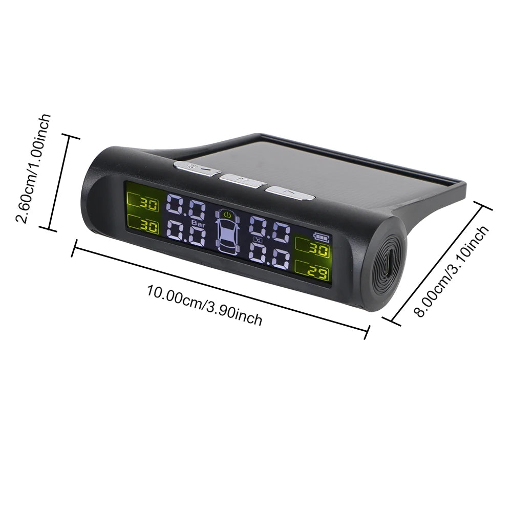 Car Tire Pressure Monitoring System Car Tyre Pressure Monitor Tyre Pressure Alarm 4 External Sensors