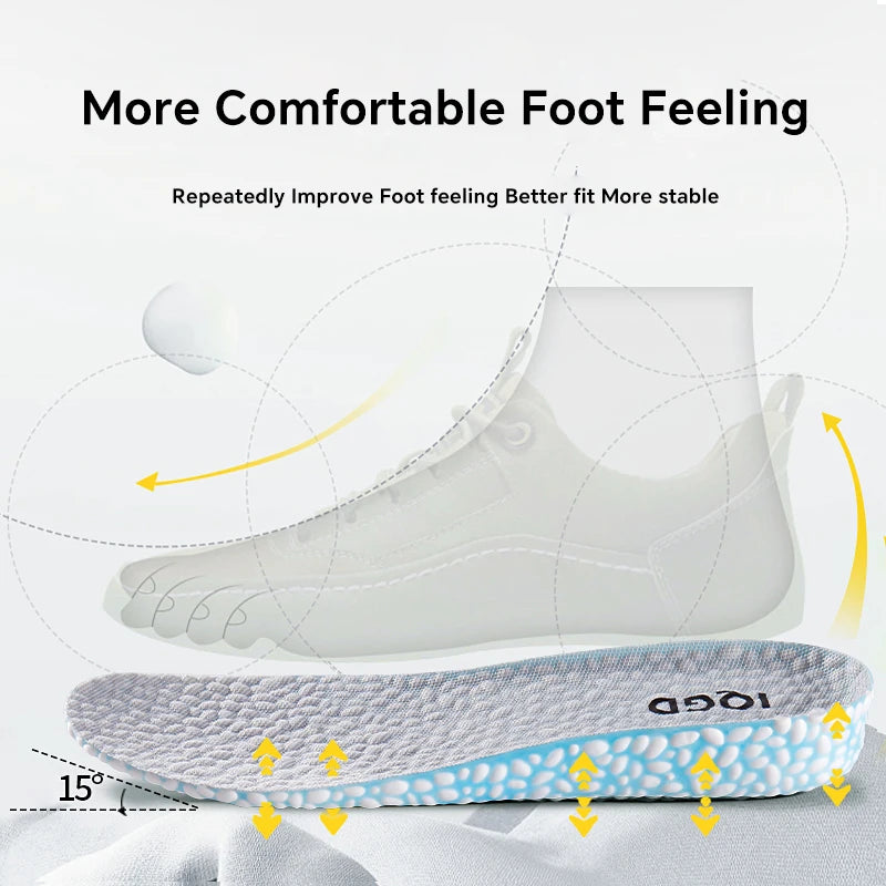 EVA Material Invisible Height Increase Insoles For Shoes Breathable Shock Absorption Comfortable For Women Men