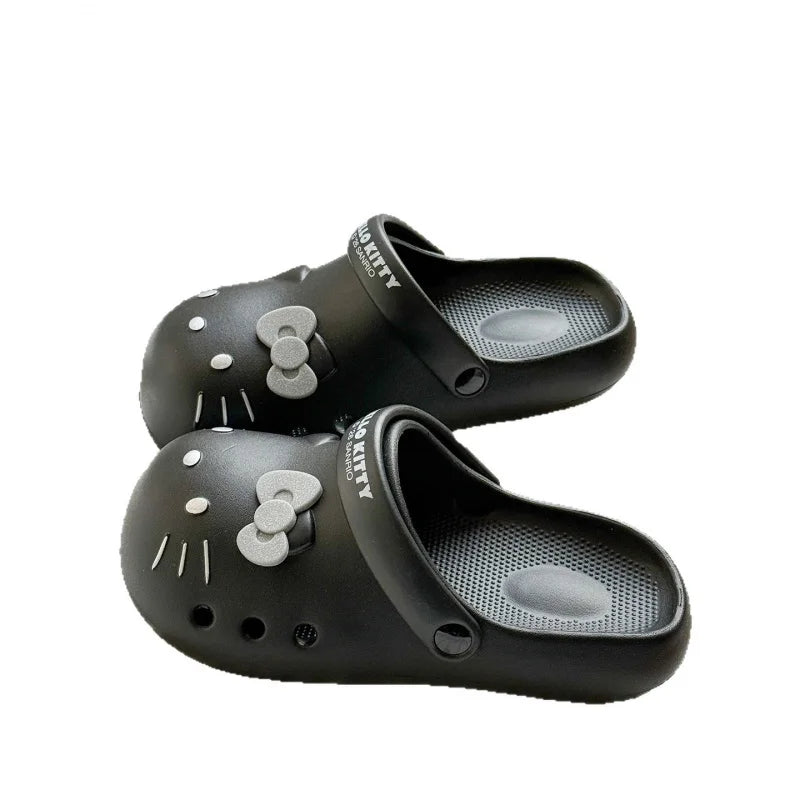 New Arrival: Kitty Cat Cartoon Outdoor Comfortable Soft-Soled Sandals for Women, Non-Slip and Durable, Girls' Perforated Sandals