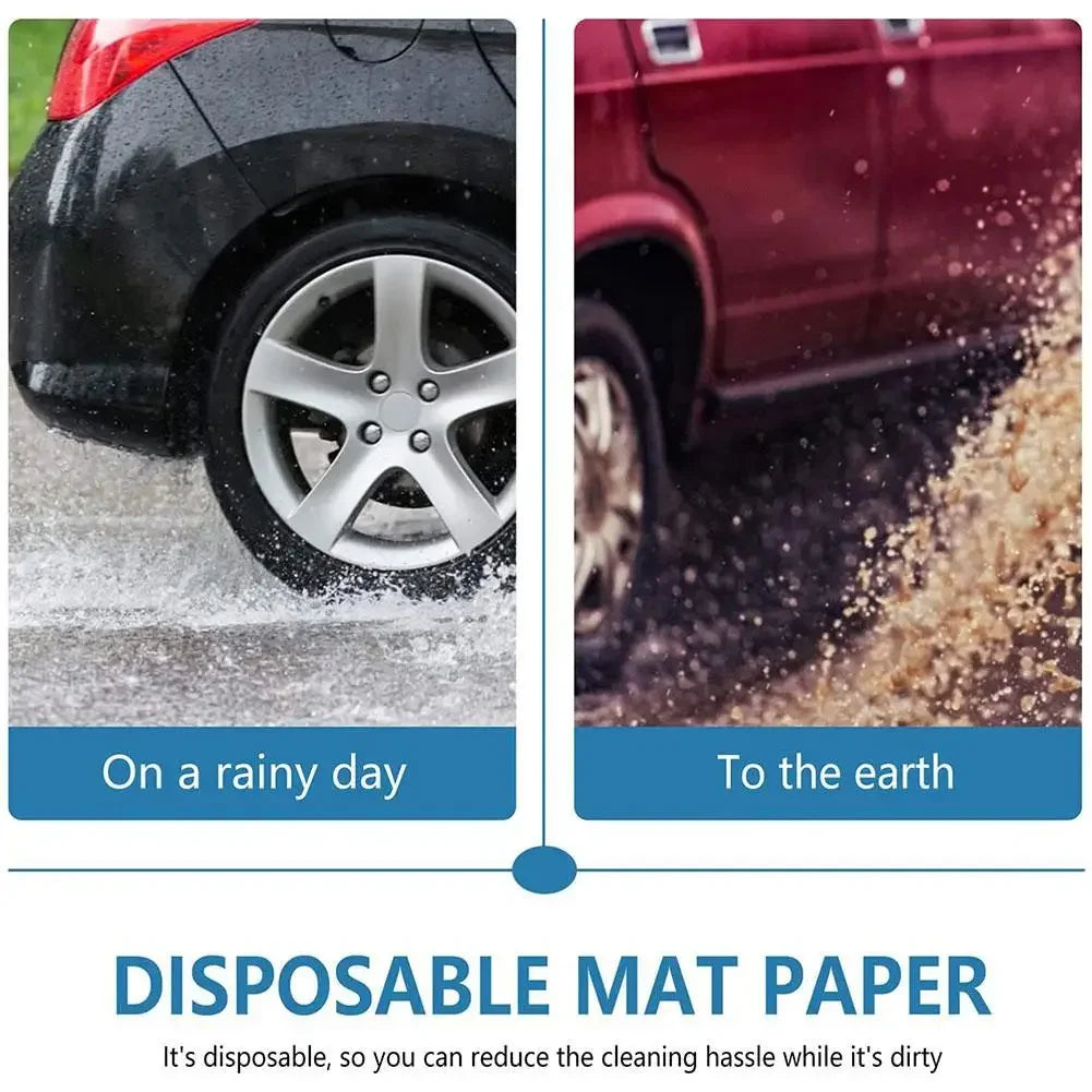 High Quality Disposable Car Floor Mats 100 50 25Pcs Waterproof Anti Slip Paper Vehicle Protection Interior Car Accessories