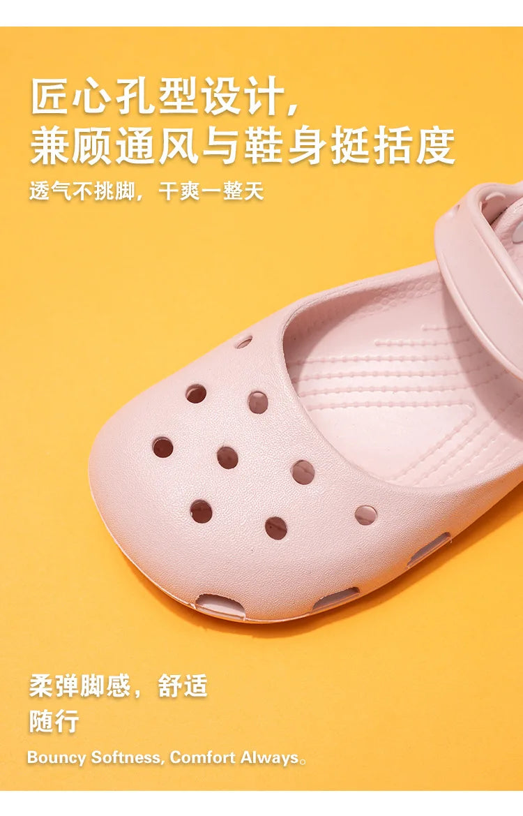 2026 Summer New Women'S Ballet Cave Shoes Mary Jane Eva Durable Anti Slip And Odorous Flat Shoes Beach Shoes For Outdoor Wear