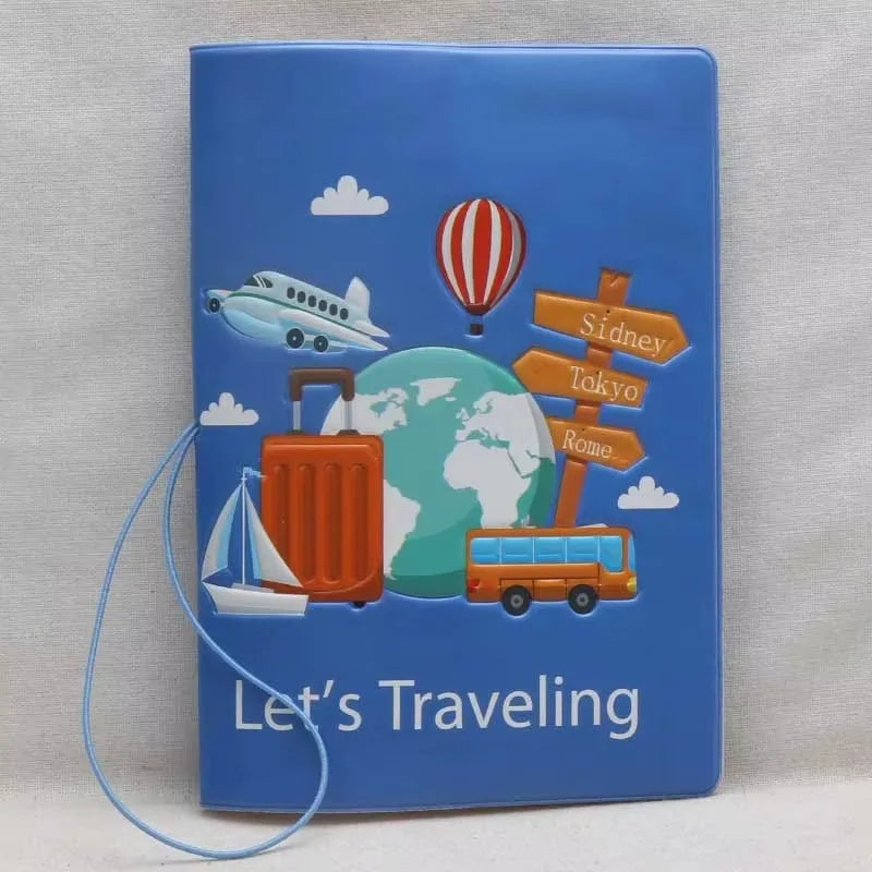 Fashion Emboss Women's Passport Cover Print Girls Boys ID Card Holder Travel Ticket Passport Case Drop Shipping