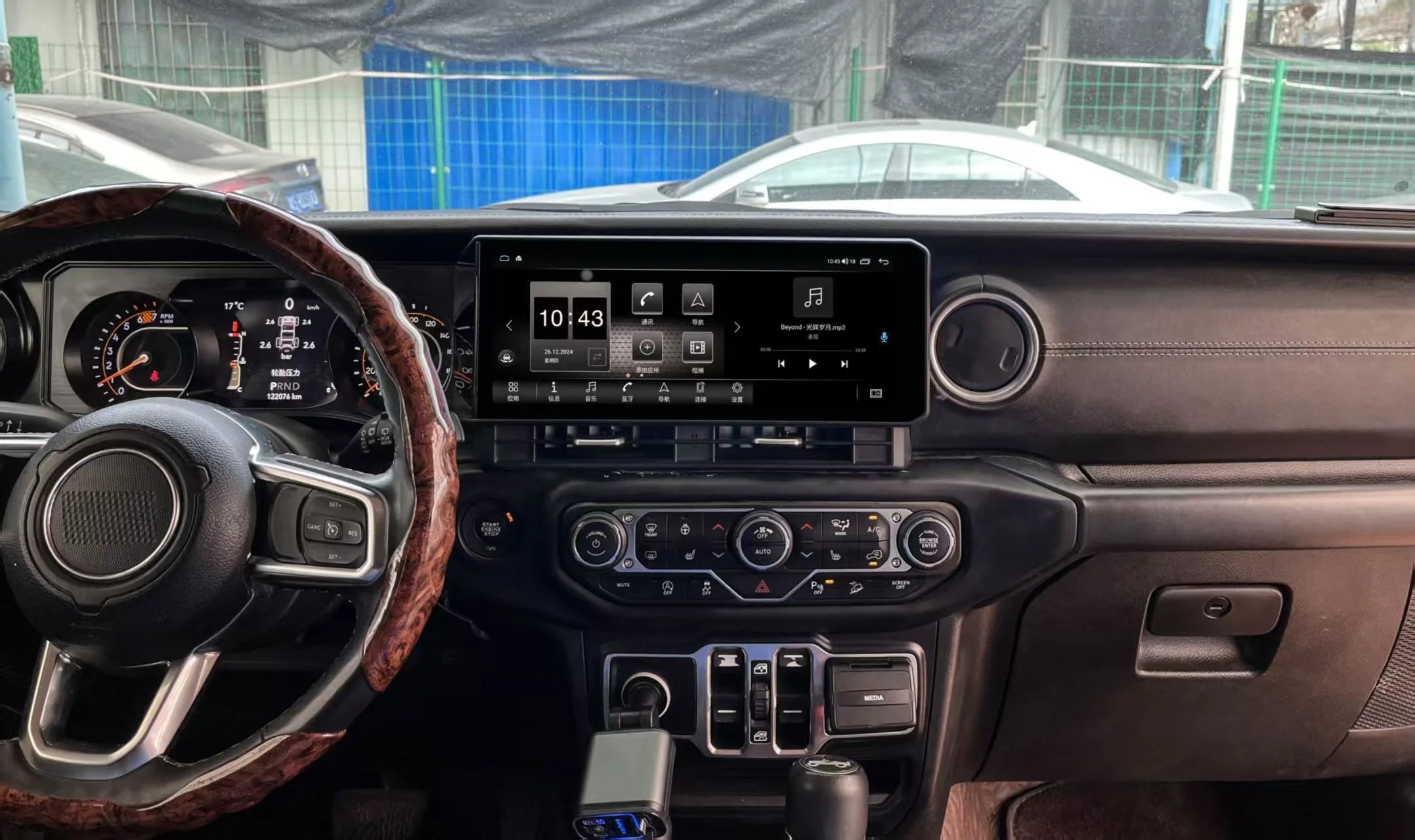 12.3" Android 14 CarPlay Auto Car Radio For Jeep Wrangler 2018-2022 Touch Screen Multimedia Stereo Player GPS Navi dsp Head Unit