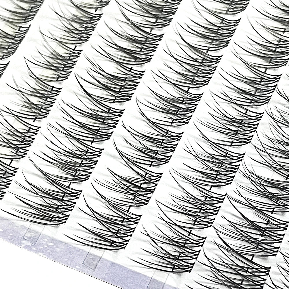 1/box 120 bundles Mink False Eyelash Natural Fishtail Lash 3D Russian Individual Eyelash Extension Cluster Makeup Tool Wholesale