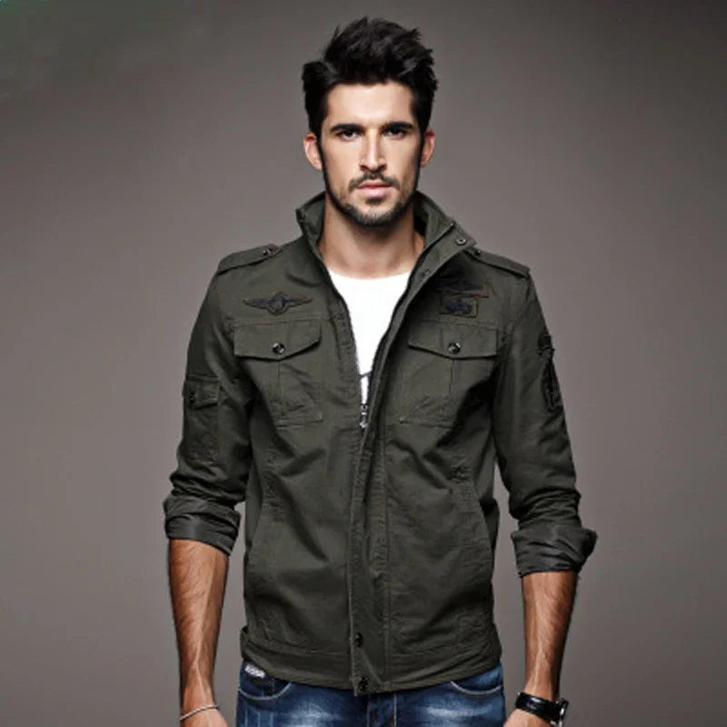 New 2025 Casual Army Military Jacket Men Plus Size M-6XL Jaqueta masculina  Spring & Autumn Cargo Mens Jackets Coat