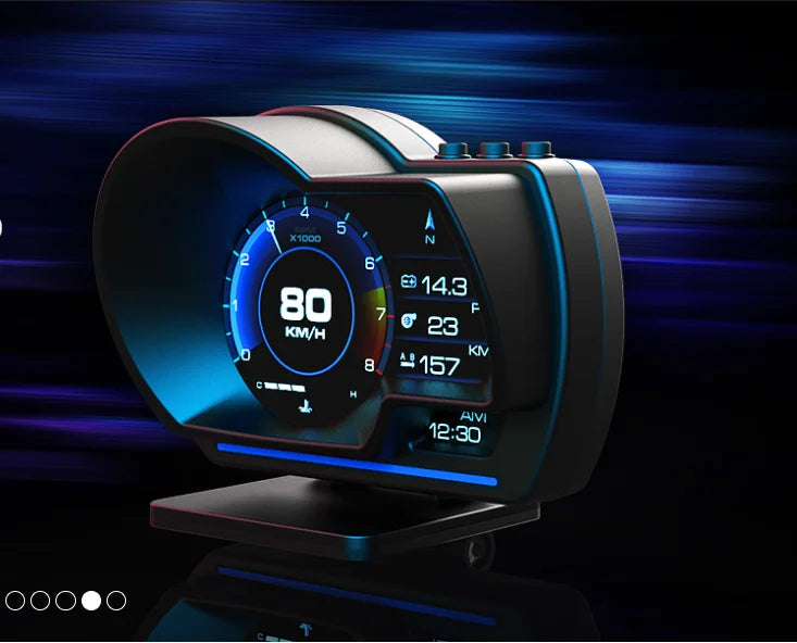 Head Up Display OBD2+GPS Smart Gauge Car HUD Speedometer Turbo RPM Alarm for Car Truck