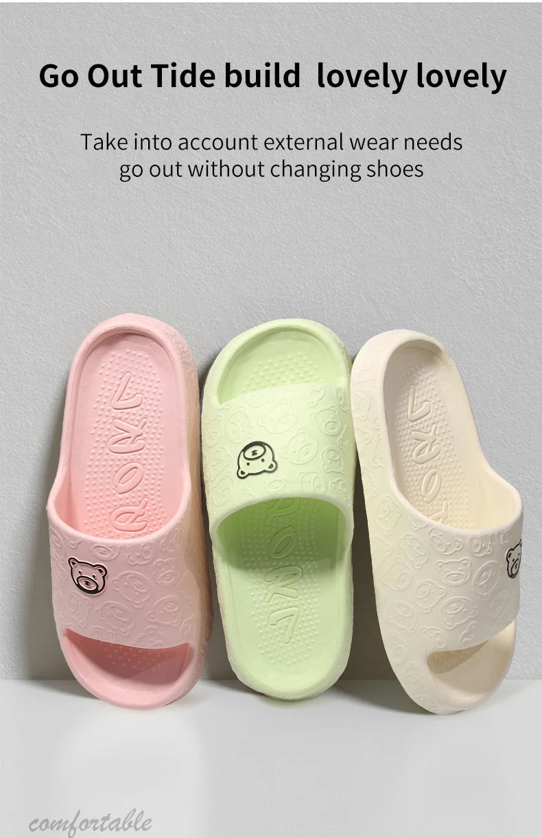 Non-Slip Slippers for Women Outdoor Wear 2024 New Indoor Home Sandals Female Summer Eva