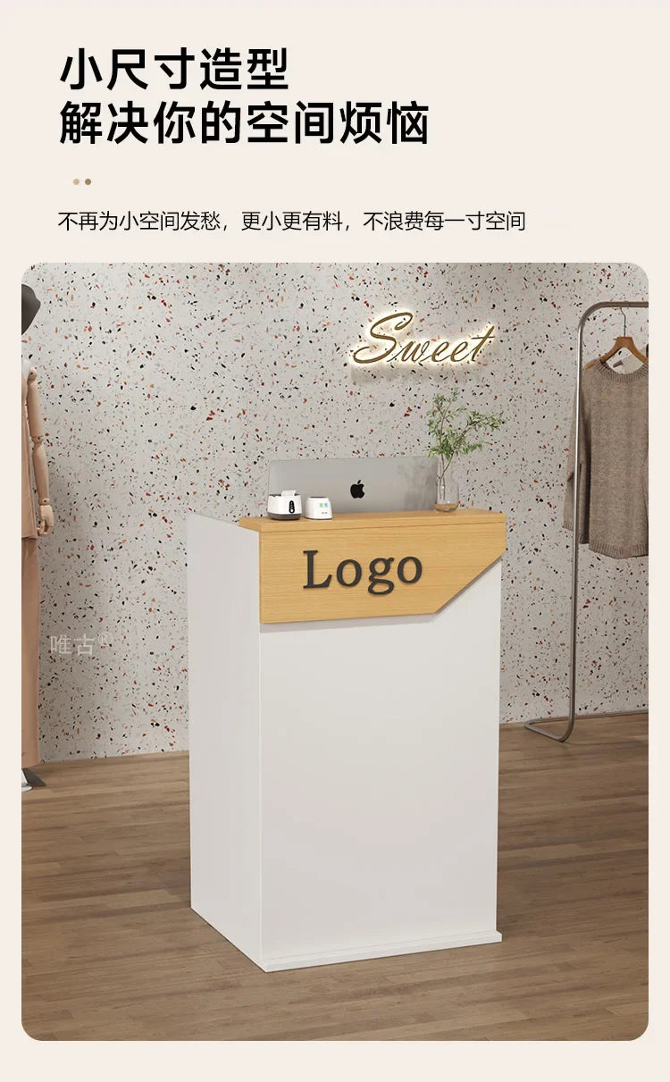 Salon Hairs Reception Desk For Modern Salon Professional Bar Counter Beauty Luxury Simple Resepsiyon Masası Commercial Furniture