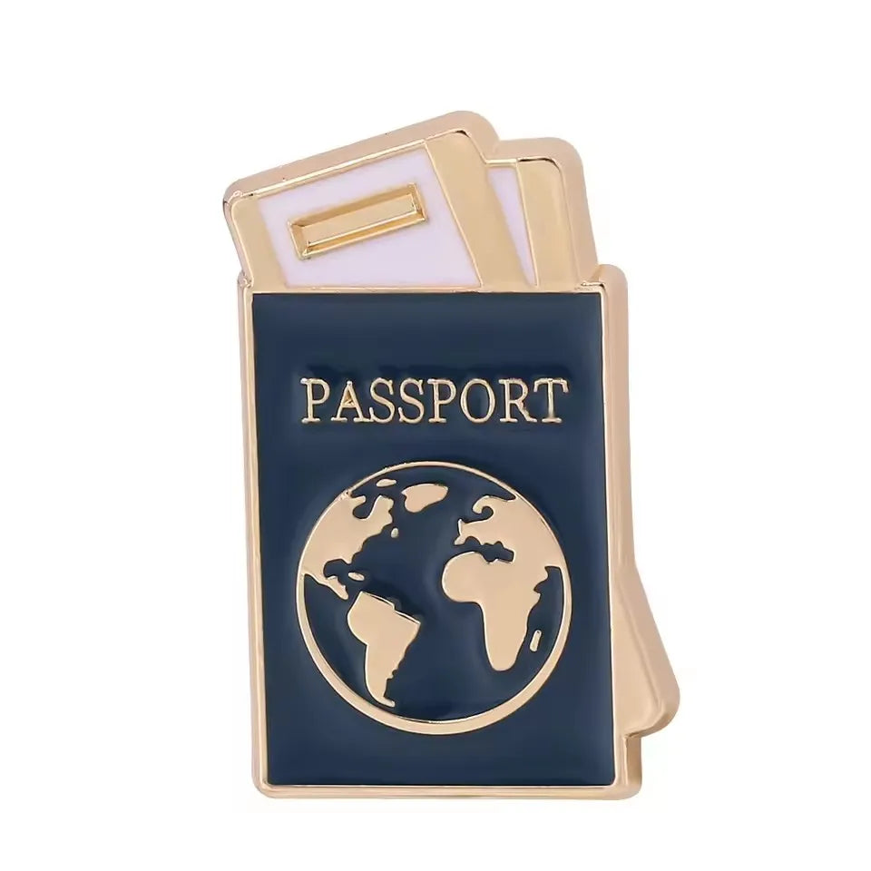 Cartoon Plane Earth Adventure Travel Life Enamel Pin Brooch Cartoon Women Men Denim Jackets Lapel Backpack Badges Accessories