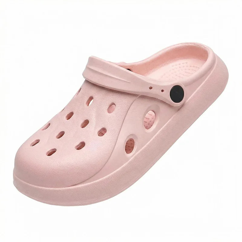Women Clogs Summer Female Sandals Thick Bottom Home Slides Soft EVA Dry Wedges Platform Garden Shoes Beach Sandals Home Slippers