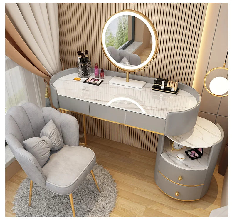 Bedroom Wooden Dressing Table Drawer Girls Led Light Standing Dressing Table Mirror Makeup Mesa De Maquillaje Rome Furniture