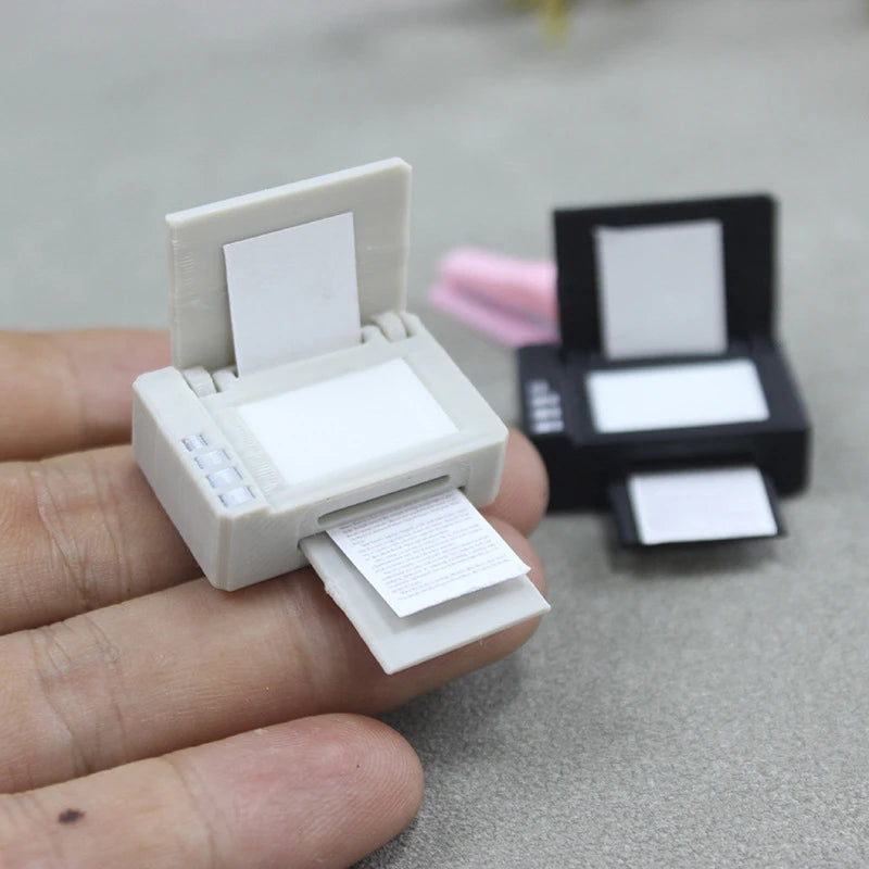 1:12 Dollhouse Simulation Typewriter Model Dollhouse Miniature CStudy Office Furniture Decoration Micro Life Scene Ornaments