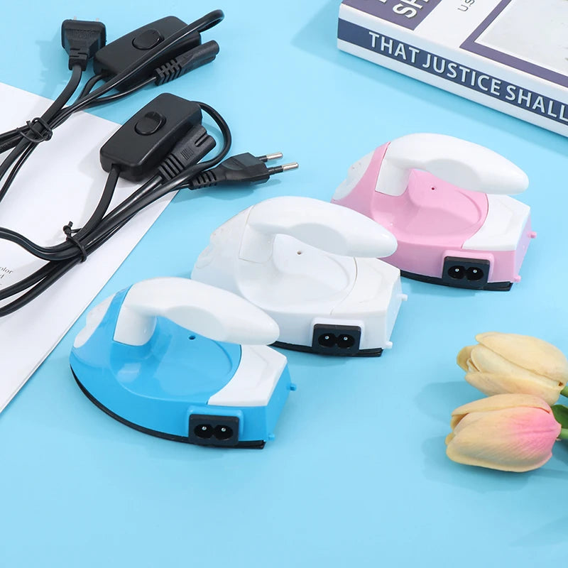 1Set Mini Craft Iron Electric Iron Portable Handy Heat Press Diy Small Iron For Ironing Clothes Laundry Appliances EU/US Plug