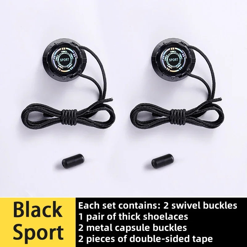 1 Pair of Sports Shoe Laces, Lace-free Swivel Buckle for Men and Women, Casual Lazy Shoes, Lace Accessories, Sports Shoe Laces