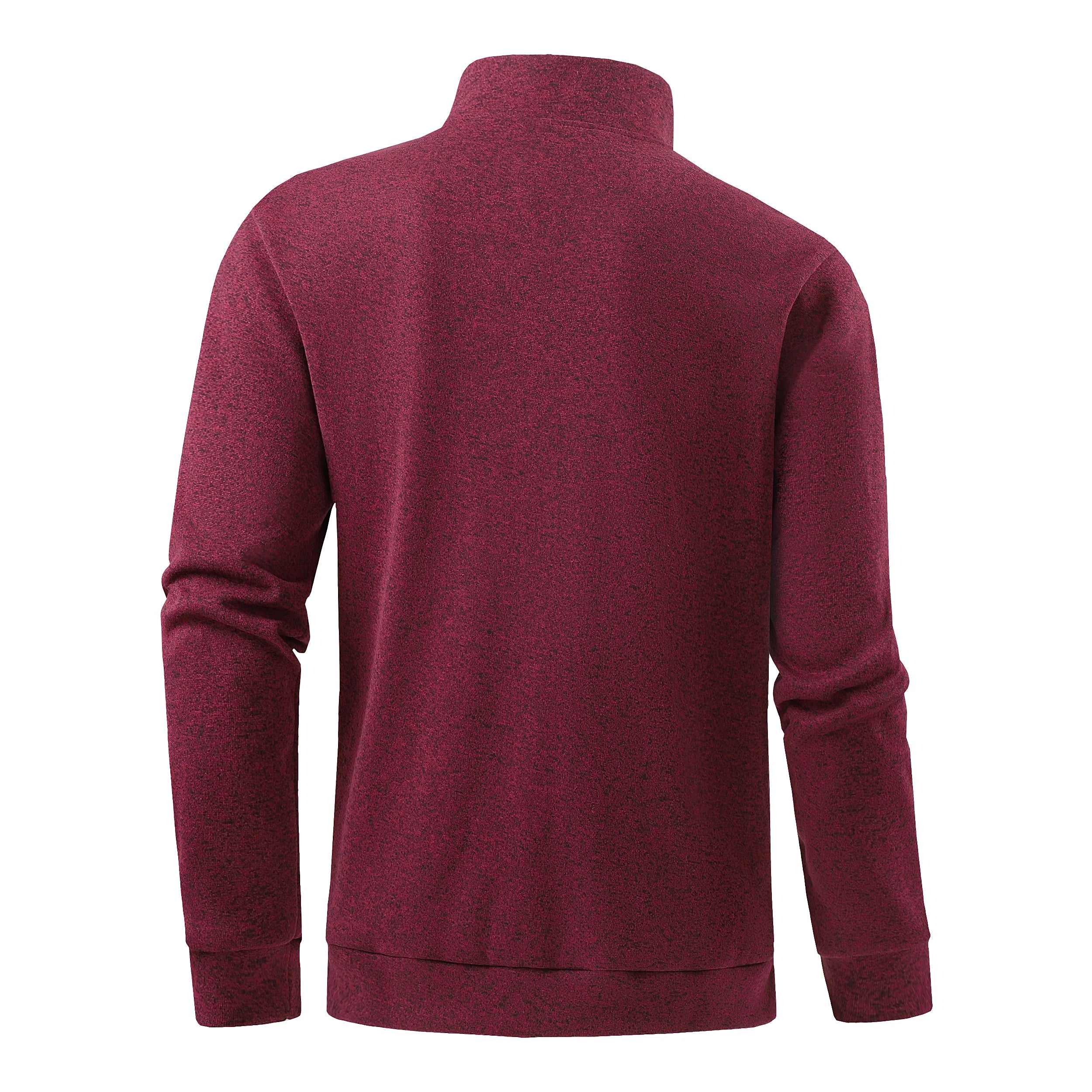 Autumn Men's Half-Zip Sweatshirts, Long-Sleeved Solid Color Pullovers, Turtlenecks, Streetwear, Winter Warm Jackets, Sports Coat