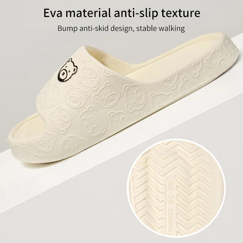 Non-Slip Slippers for Women Outdoor Wear 2024 New Indoor Home Sandals Female Summer Eva