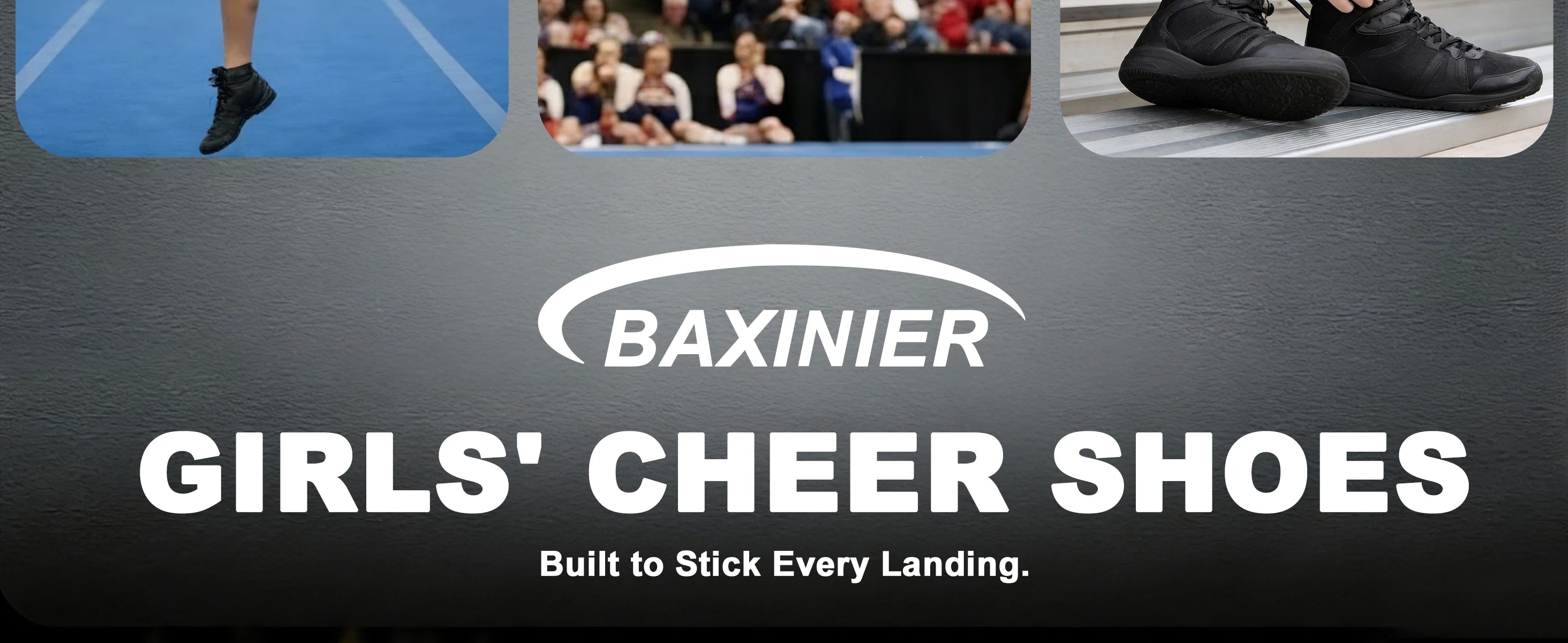 BAXINIER Girls High Top Cheerleading Shoes, Professional Lightweight Youth Cheer Competition Sneakers, Dance Training Footwear
