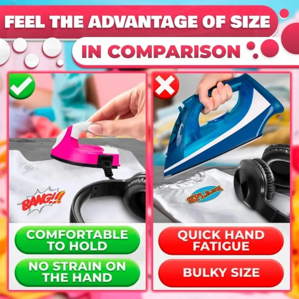New Portable Mini Craft Iron Electric Iron Handy Heat Press Diy Small Iron For Ironing Clothes Laundry Appliances EU Plug
