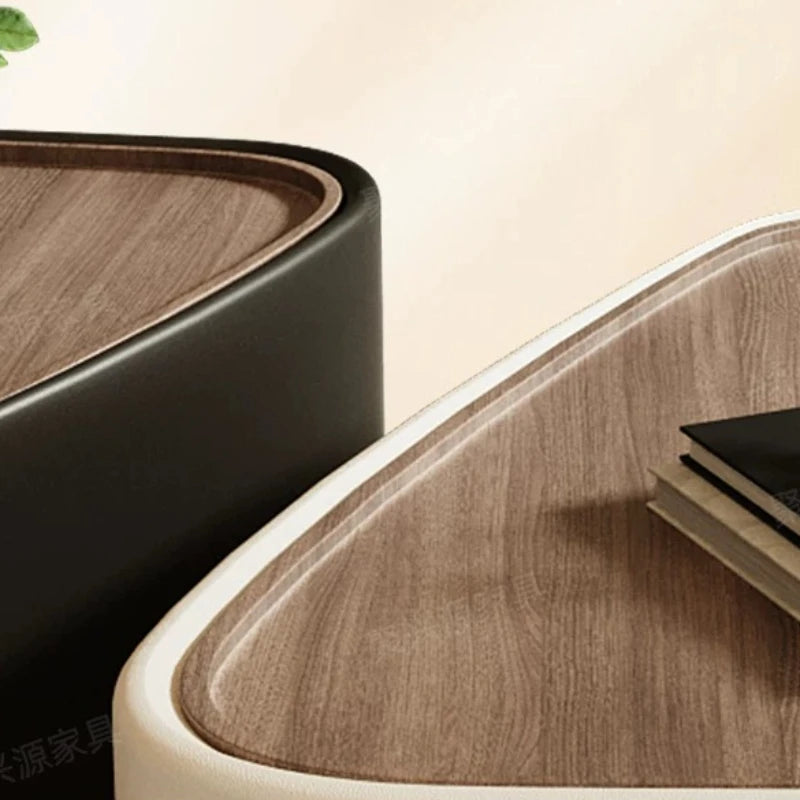 Coffee Table Living Room Small Space Luxury Cream Designer Simple Solid Wood Minimalist Storage Nordic Round Center Furniture