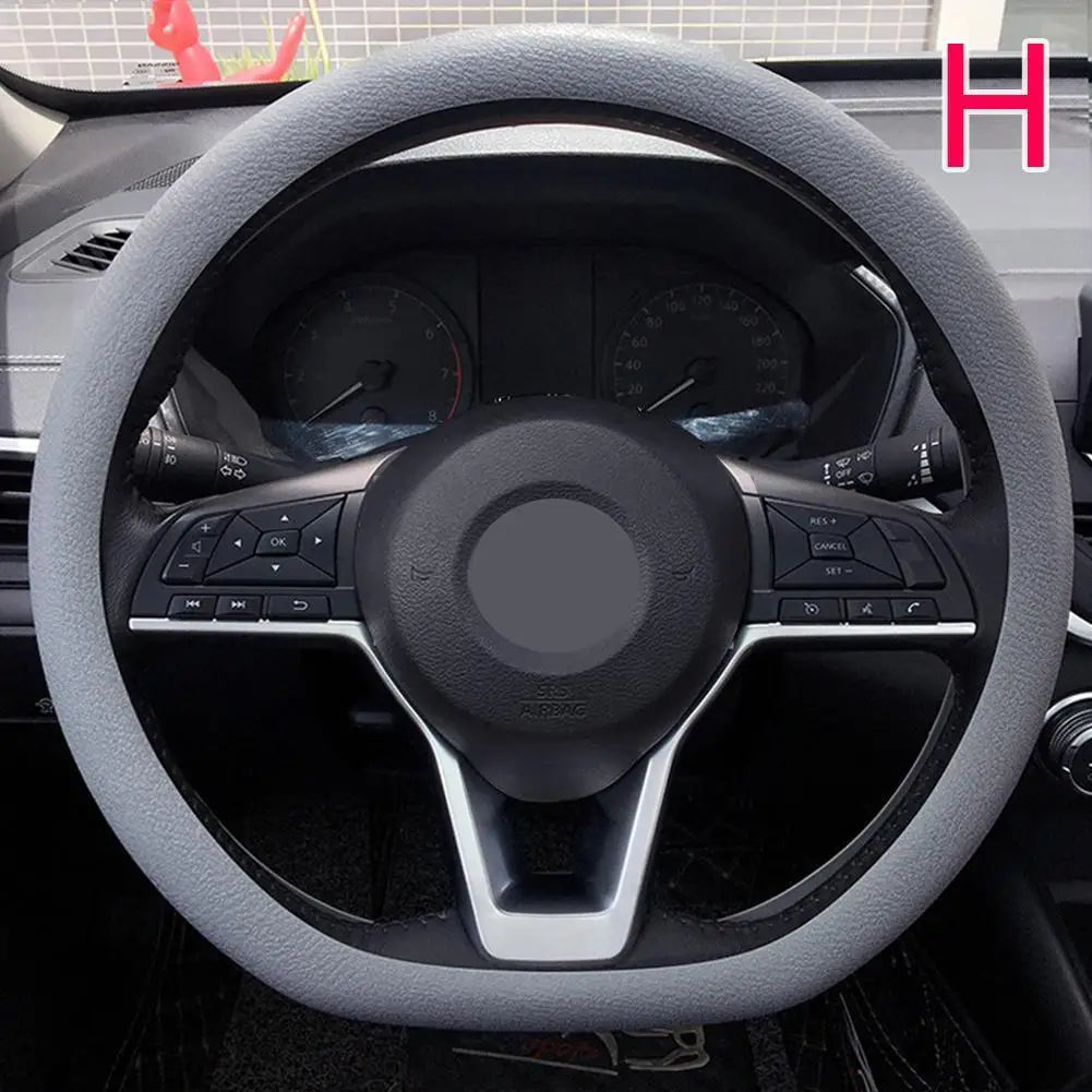 19 Color Car Silicone Steering Wheel Cover For Summer Fashion Sweat Absorbent Non-slip Handle Cover General DIY Parts