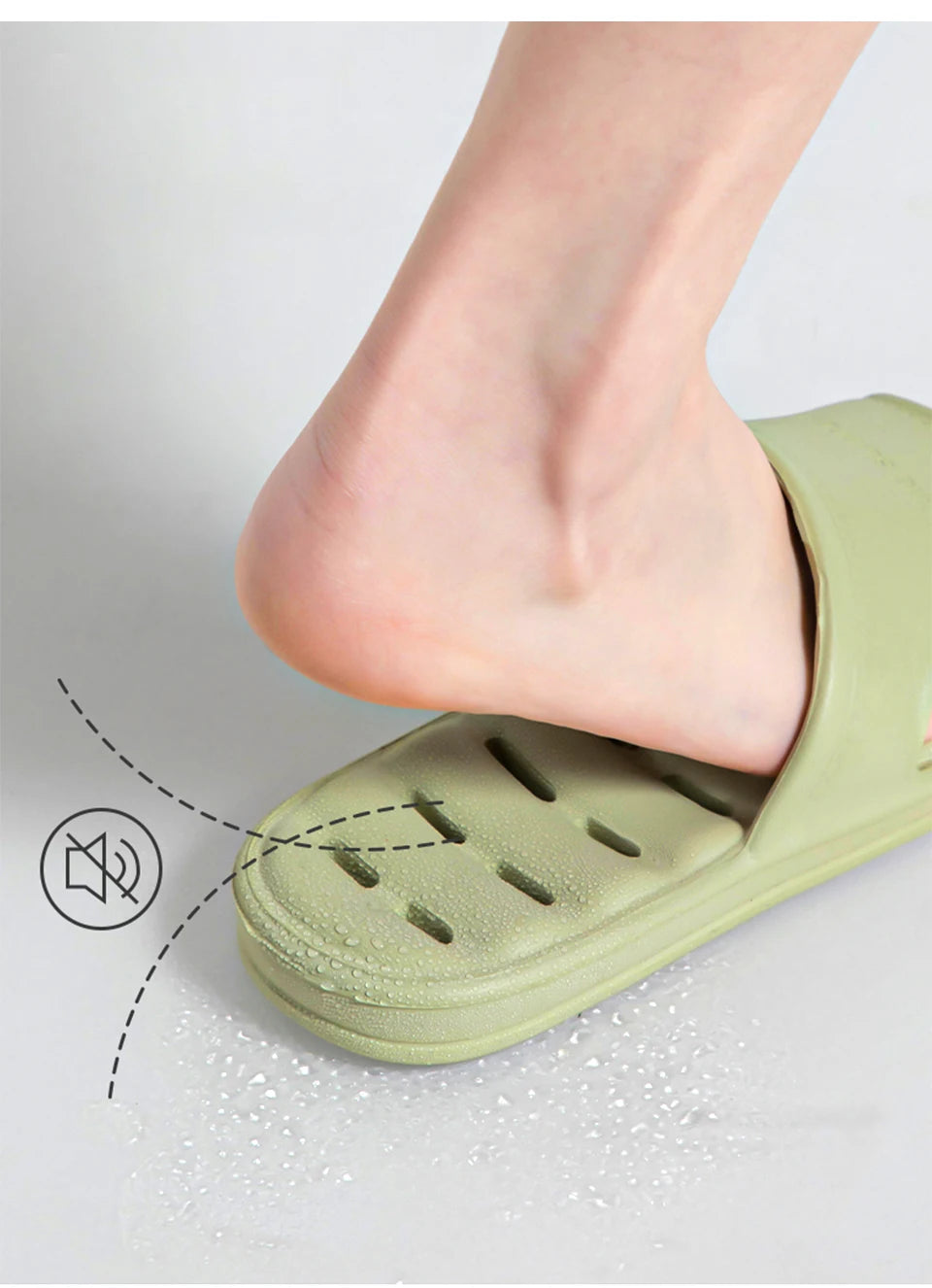 Unisex EVA Non Slip Soft Bottom Leaking Shower Man Woman Home Slippers Punching Bathroom Quick Drying Slipper