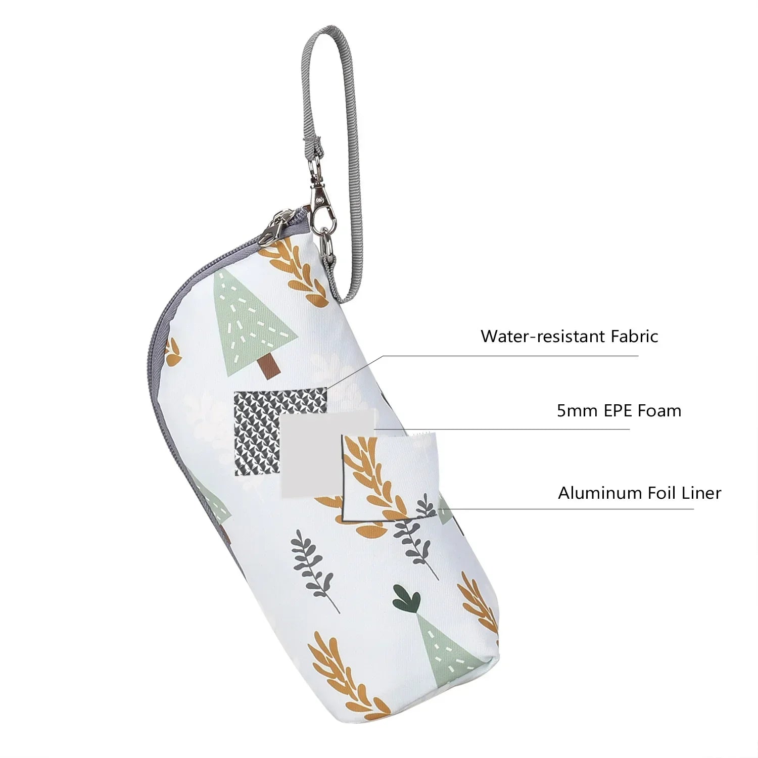 Baby Bottle Insulation Bag Universal Aluminum Film Portable Zipper Drink Baby Winter Travel Storage Bag Cup Cover