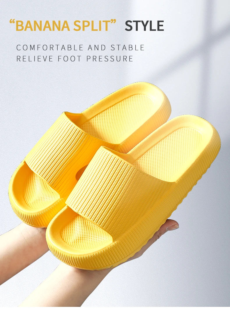 Slippers EVA Sandals Slippers Simple Men Women Wear Thick-Soled Non-Slip Summer Quarters Bathroom Shower  Indoor Home Casual